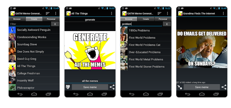 Features of the GATM Meme Generator app