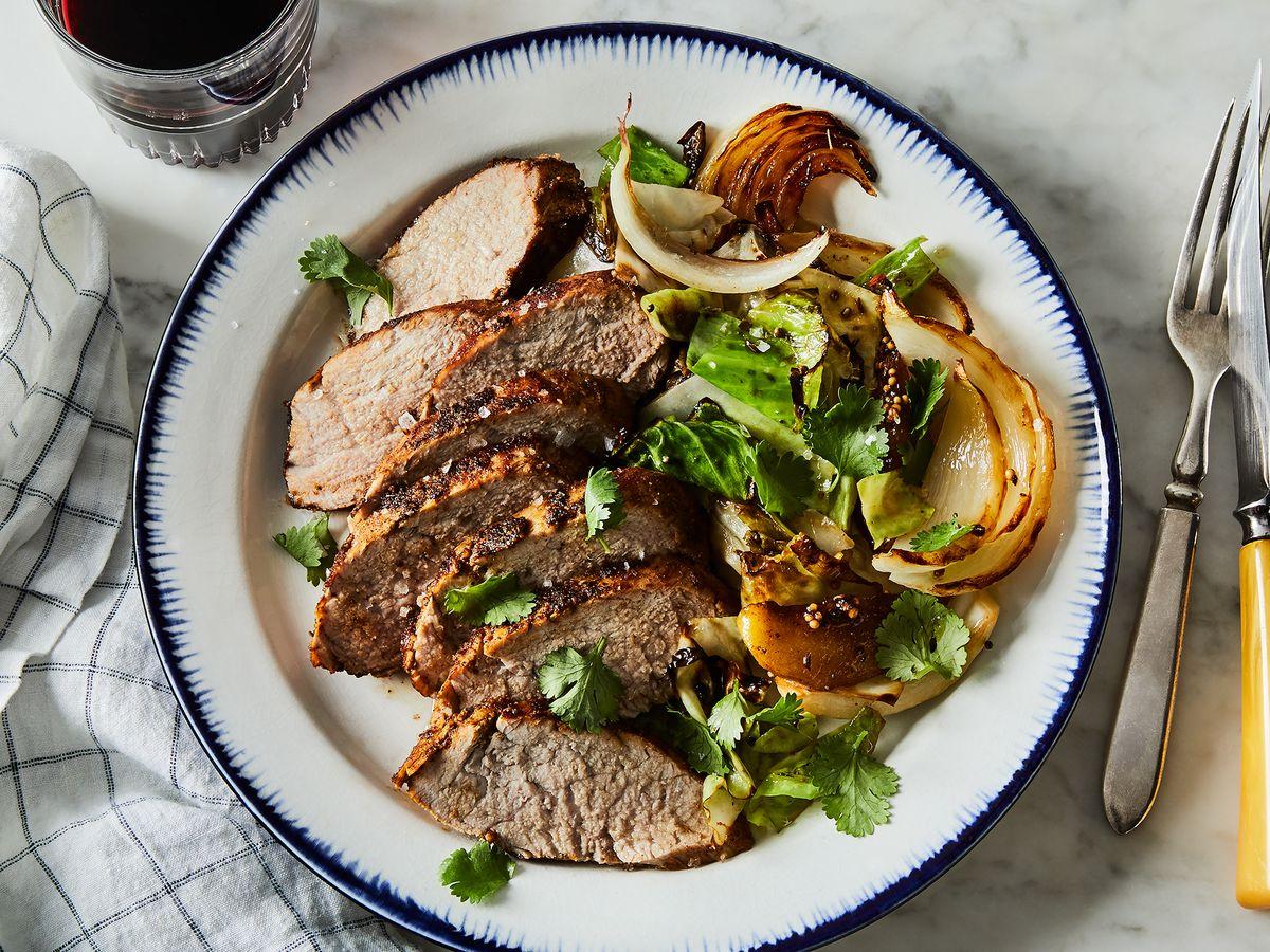 Fennel-Crusted Roast Pork with Vegetables