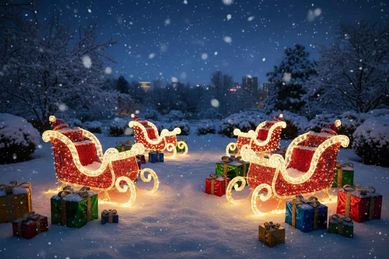 Figurines lumineuses des objets de Noël