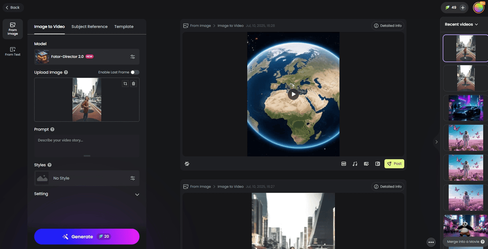 Fotor - AI Earth Zoom Out AI Video Generator