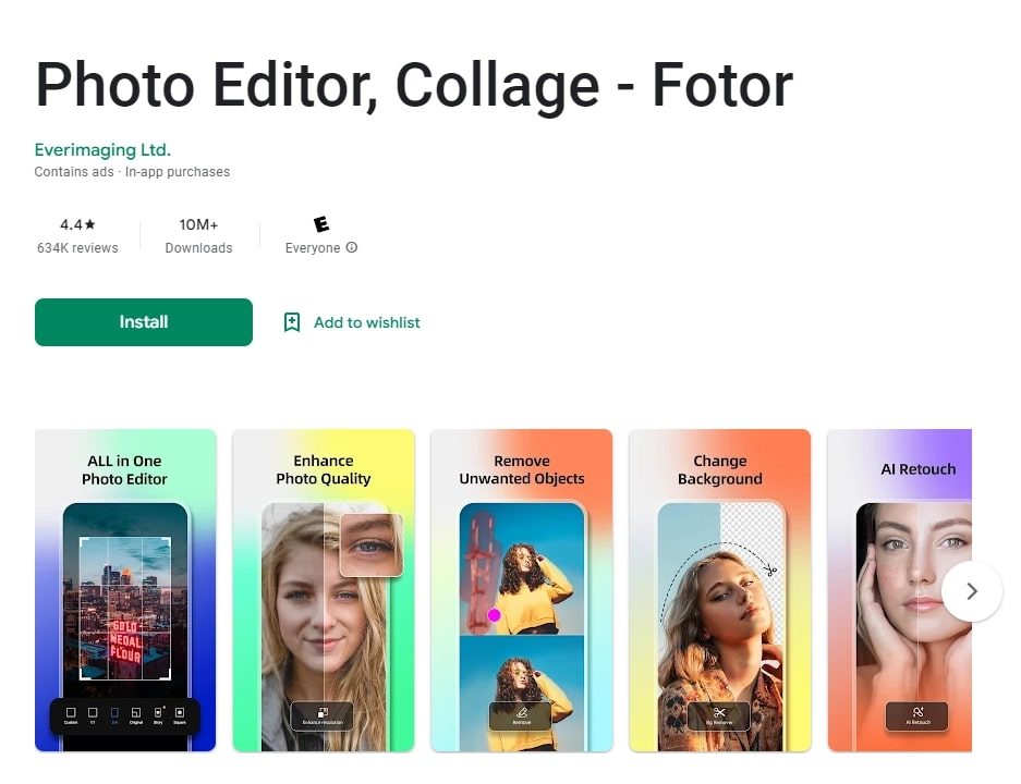 fotor photo editor blemish remover