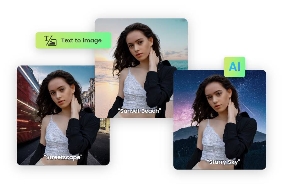 Generate backgrounds from text using Fotor's AI image generator