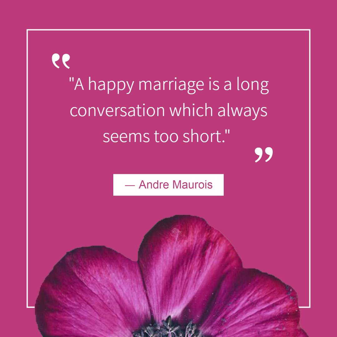 Happy married life quote