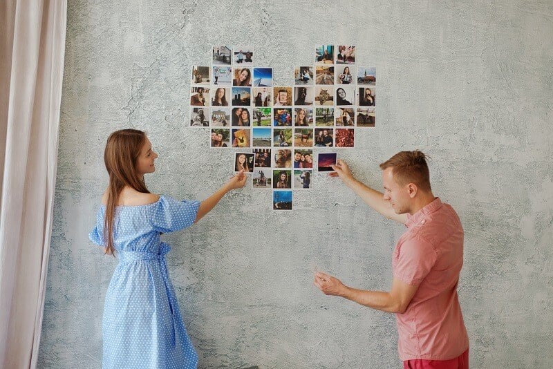 Heart photo collage ideas