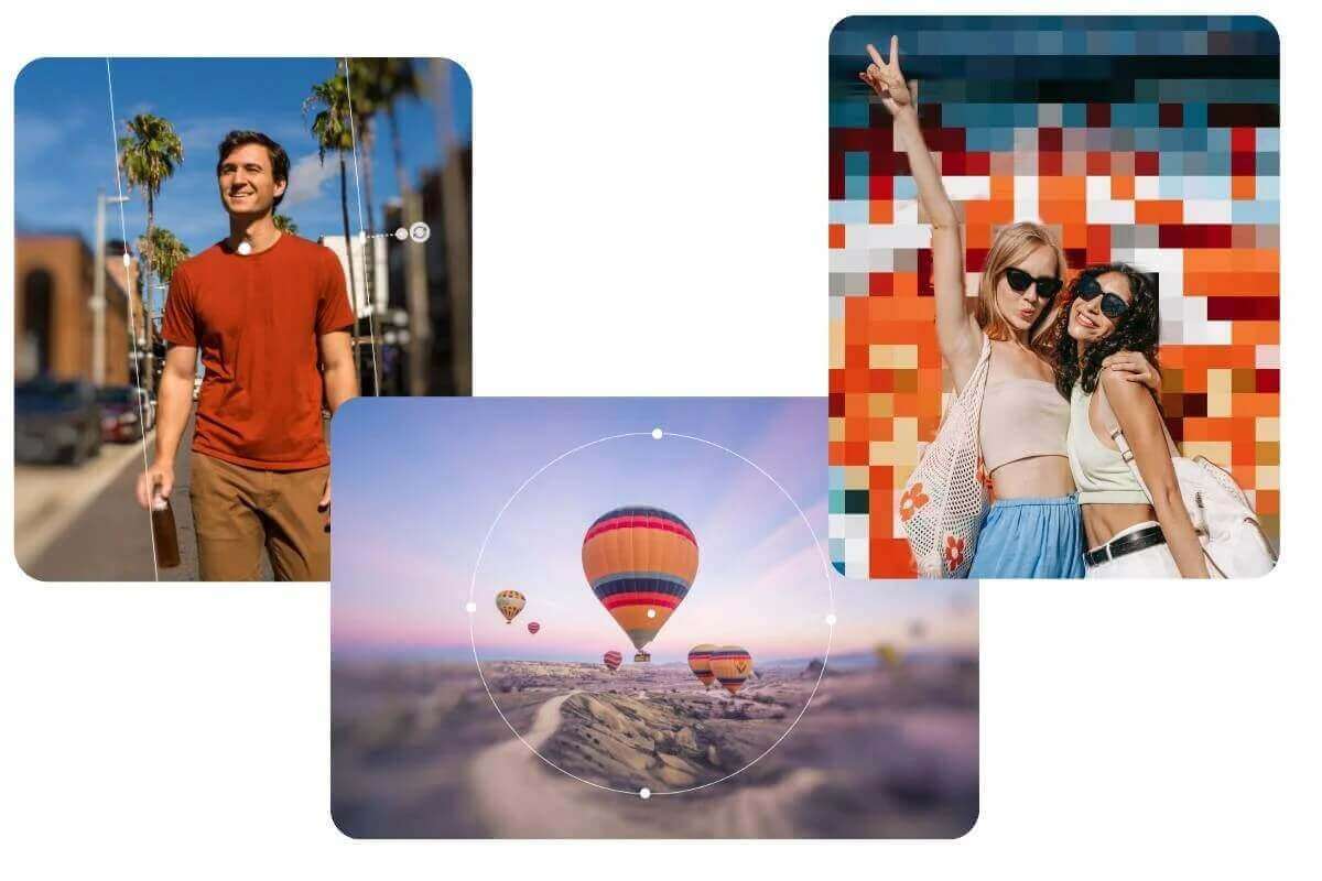 Hintergrund vom Urlaubsbild unscharf machen