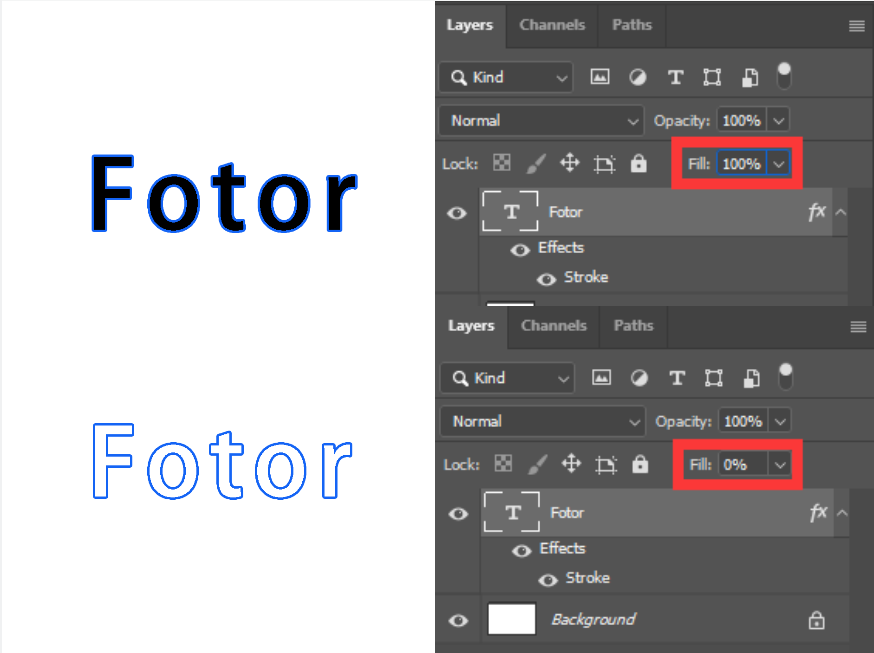 How to Outline Text Without Fill