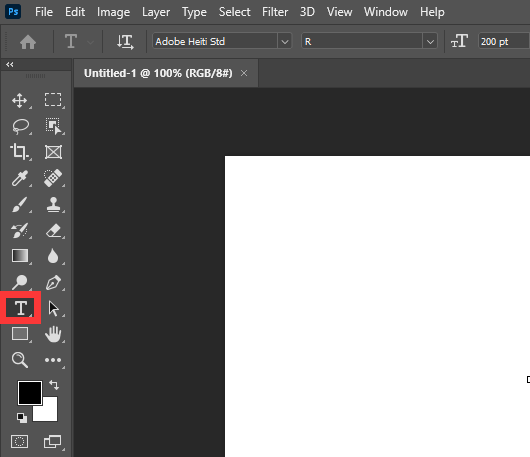 How to Outline Text in Photoshop step1
