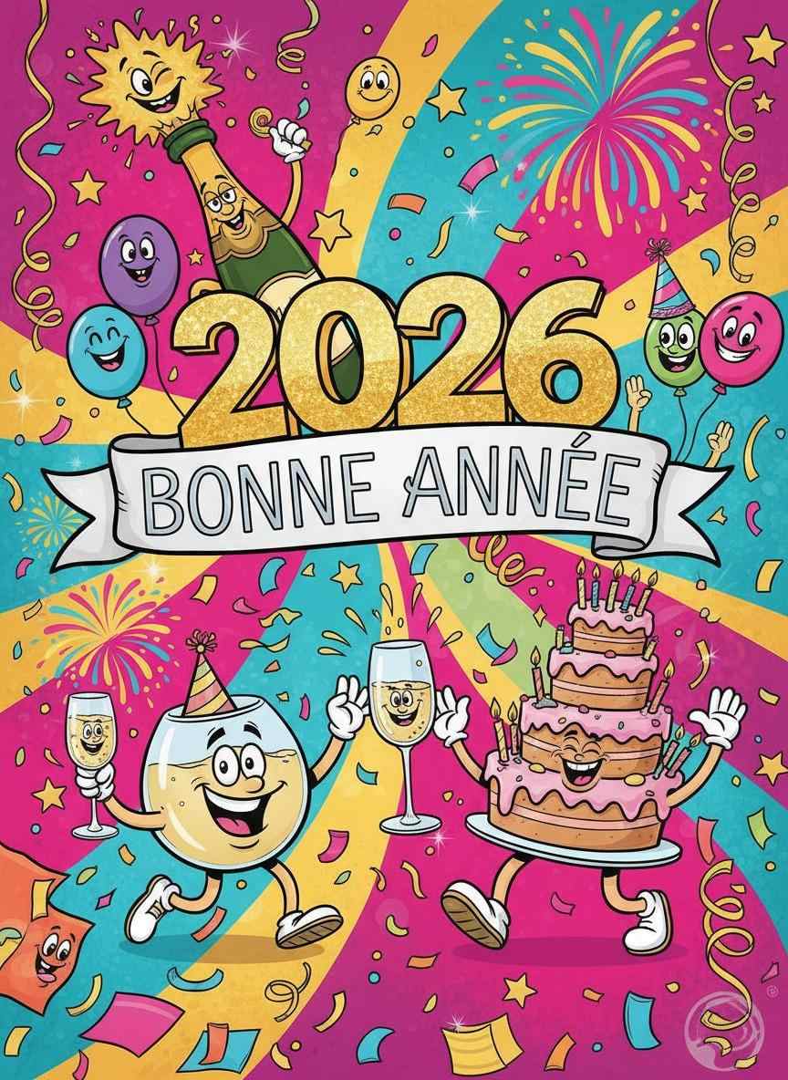 Image drôle de bonne année 2026
