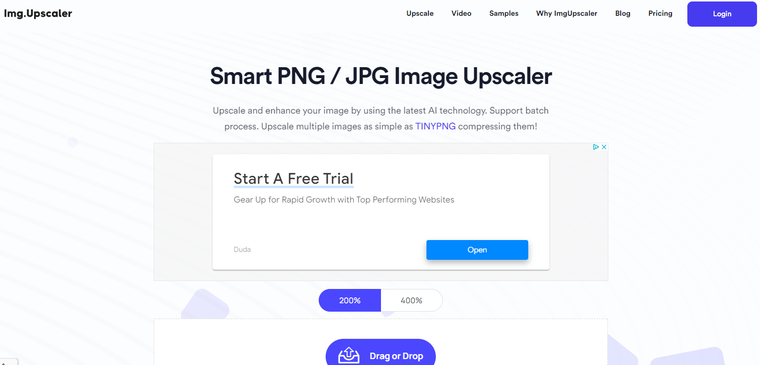 Img.Upscaler homepage