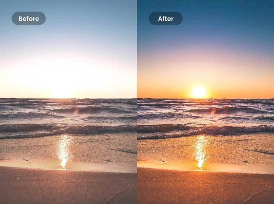 Improve image quality in one click with Fotor's AI photo enhancer