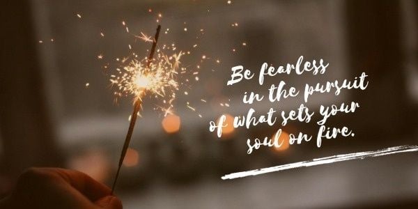 Inspiring Quote With Firework Twitter Post Template