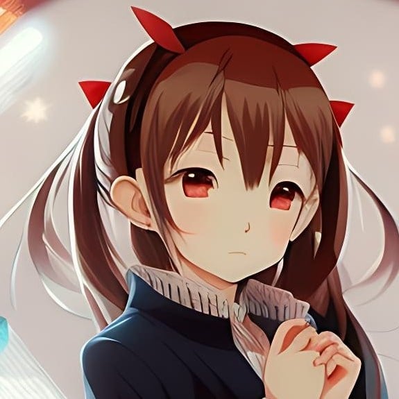 Super cute anime girl with brown eyes - Discord Pfp