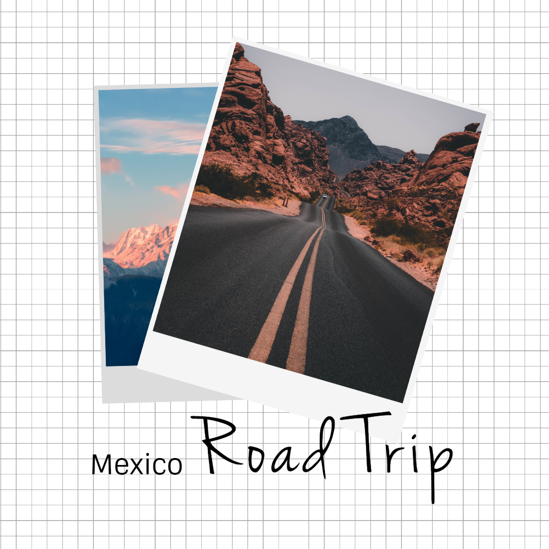 mexico road trip instagram post template