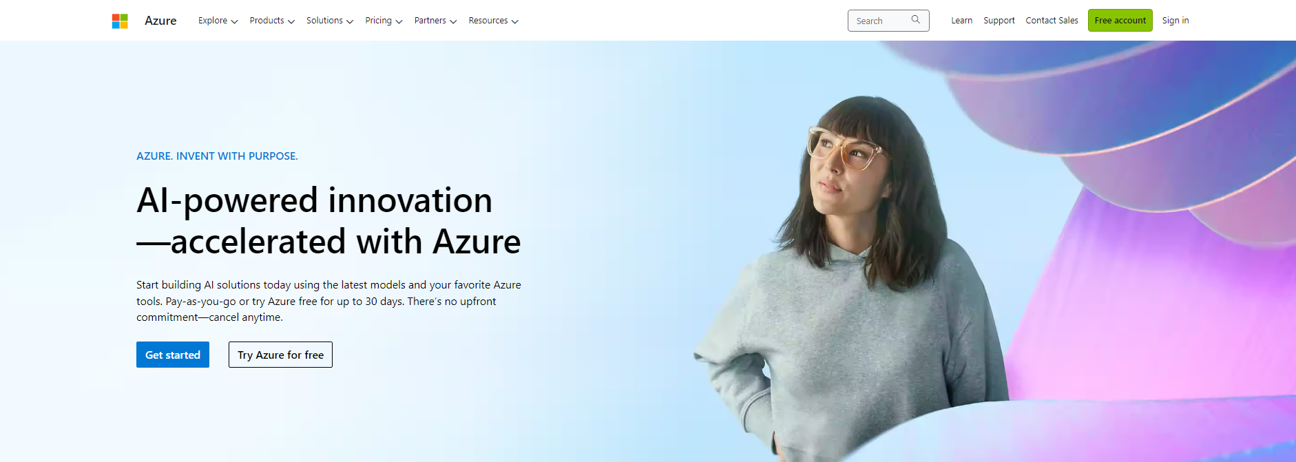 microsoft azure ai platform homepage overview