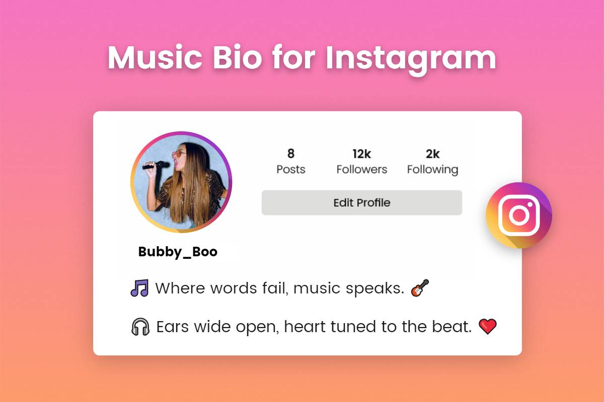 Music Bio for Instagram