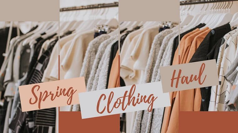 Orange Spring Clothes Vlog YouTube Channel Art