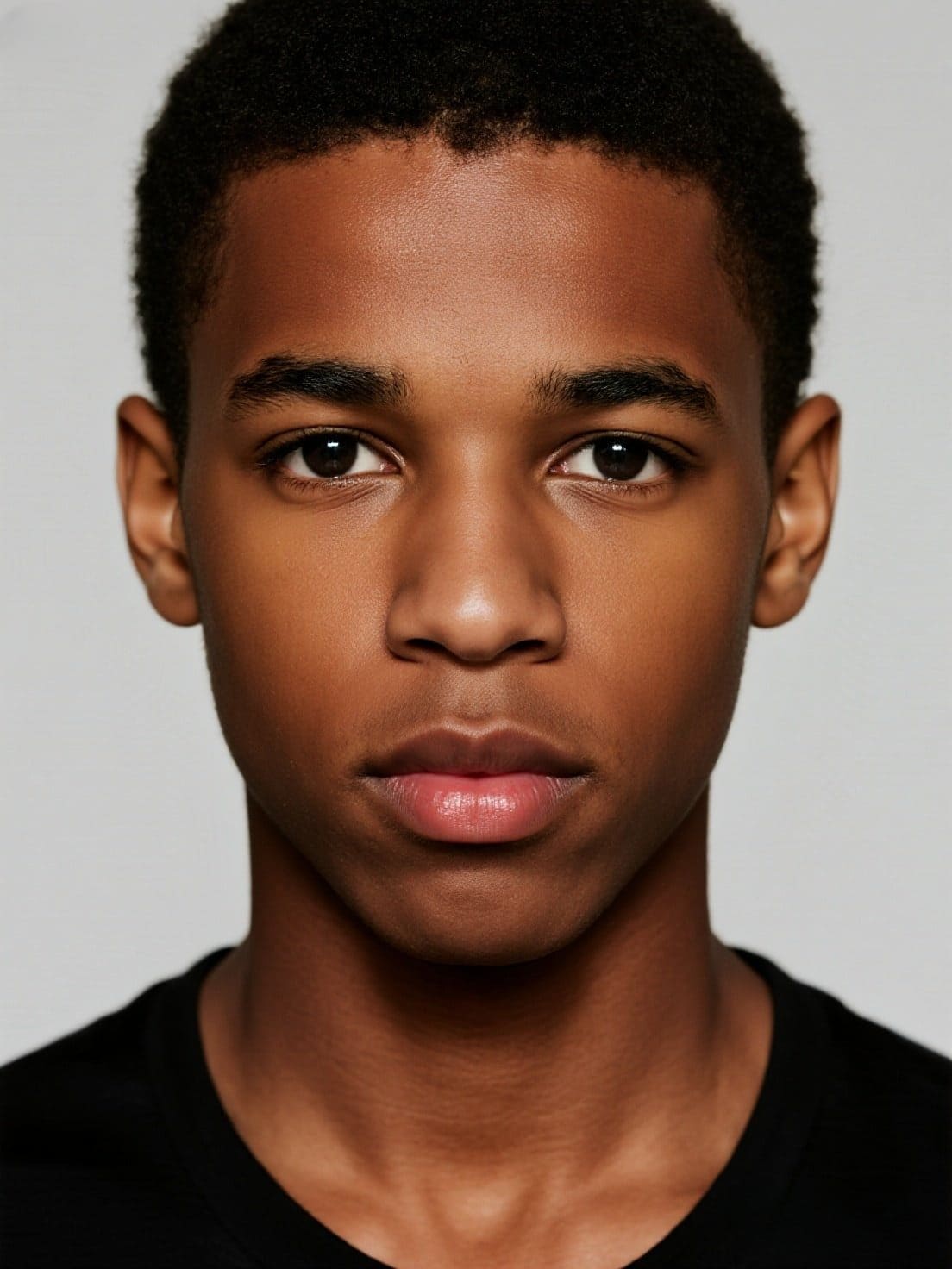 Photo d'idendité d'un homme portant un t-shirt noir