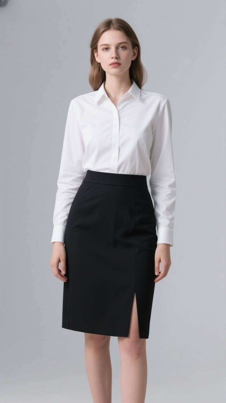 Photo professionnelle d'une femme portant une chemise blanche