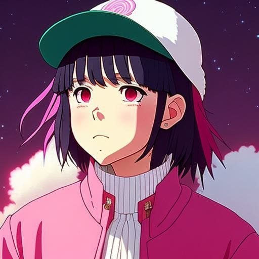 Pink Aesthetic Girl Anime PFP for Discord