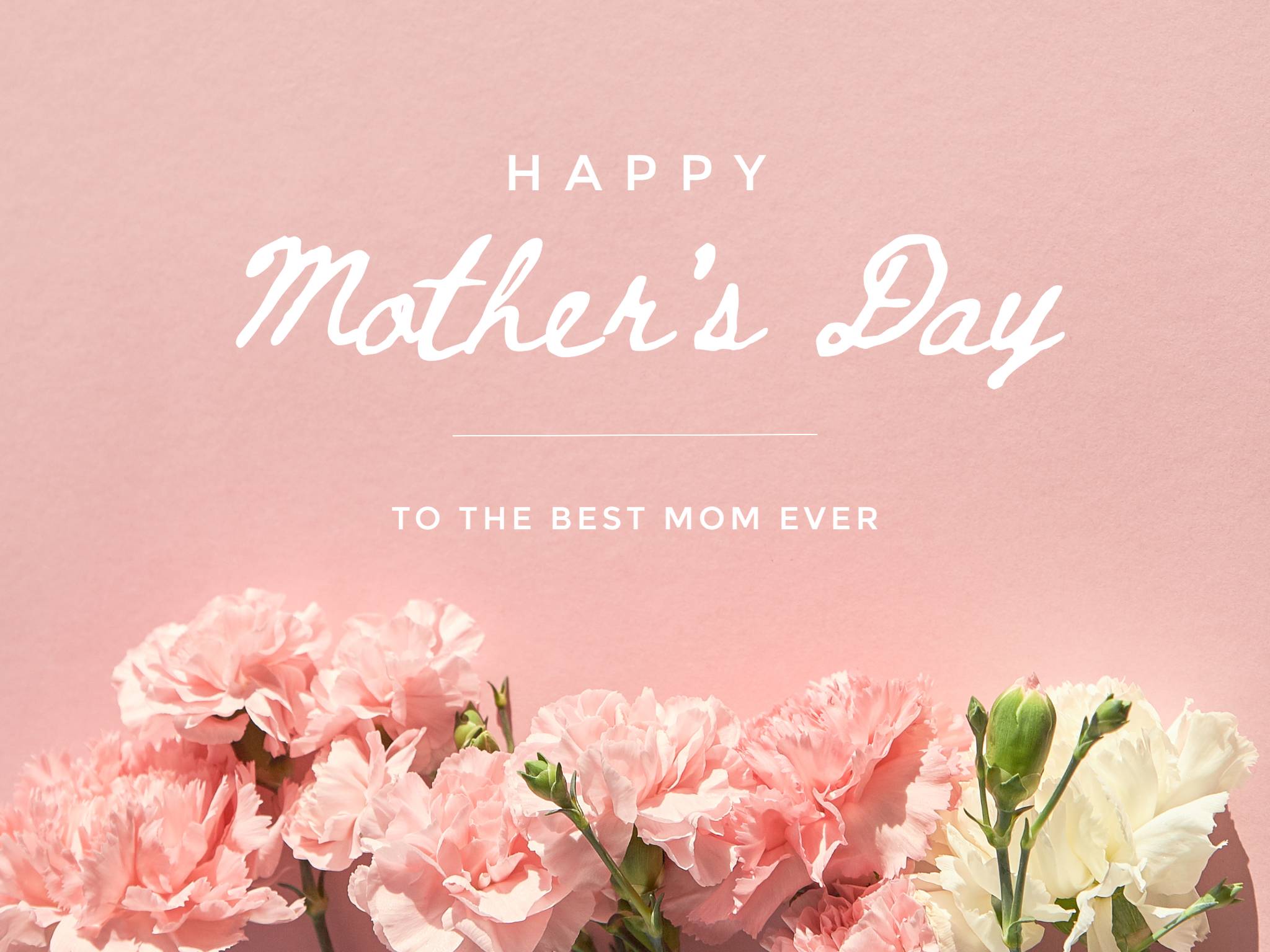 Pink Clean Minimal Mother's Day Greeting