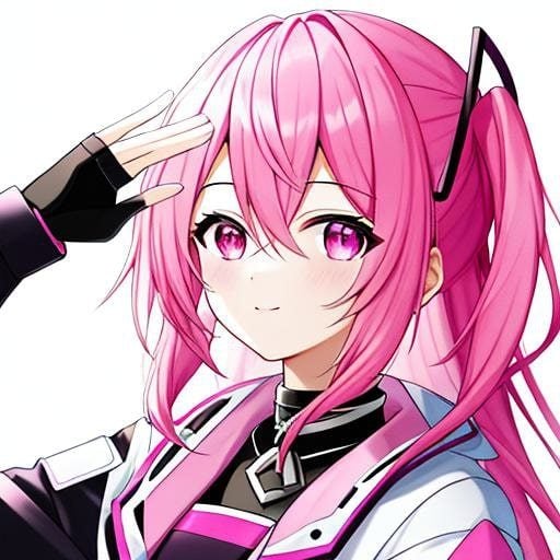 Pink Cute Smile Girl Anime Discord Profile Picture
