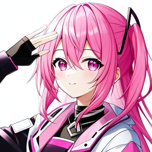 Anime girl with pink hair - Discord Pfp