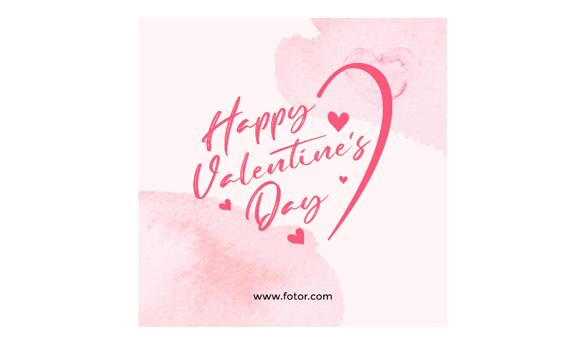Pink Happy Valentines Day Wish Instagram Post