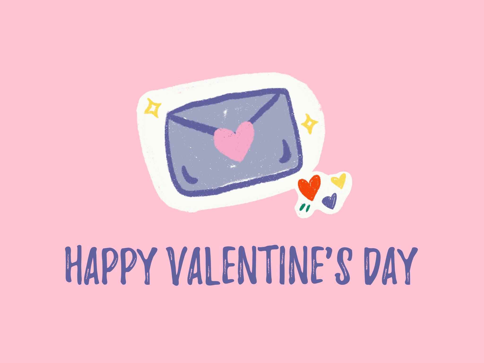 cute letter valentine card