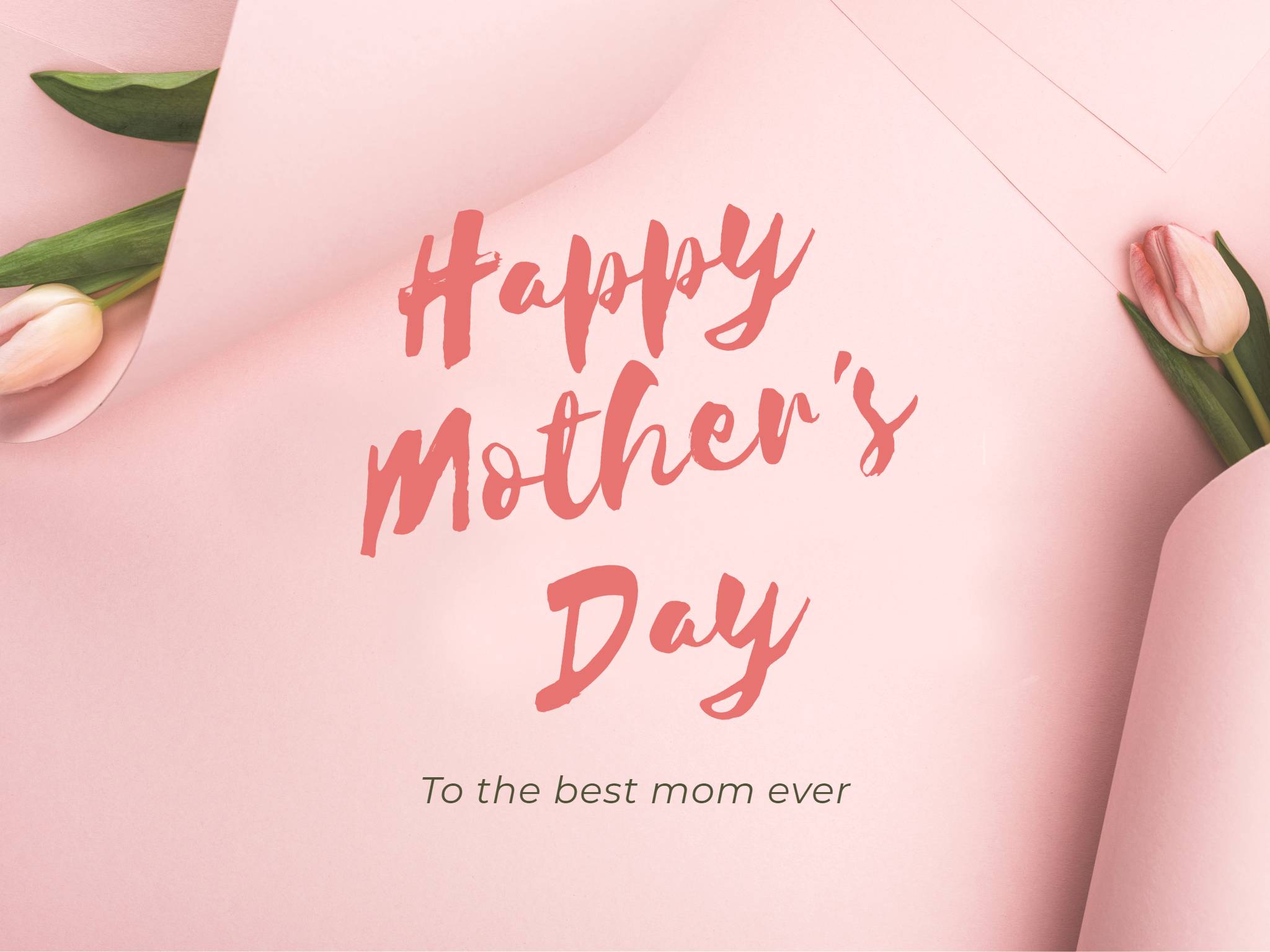 Pink Minimal Happy Mother's Day