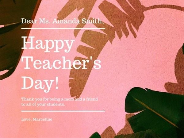 happy teachers' day card