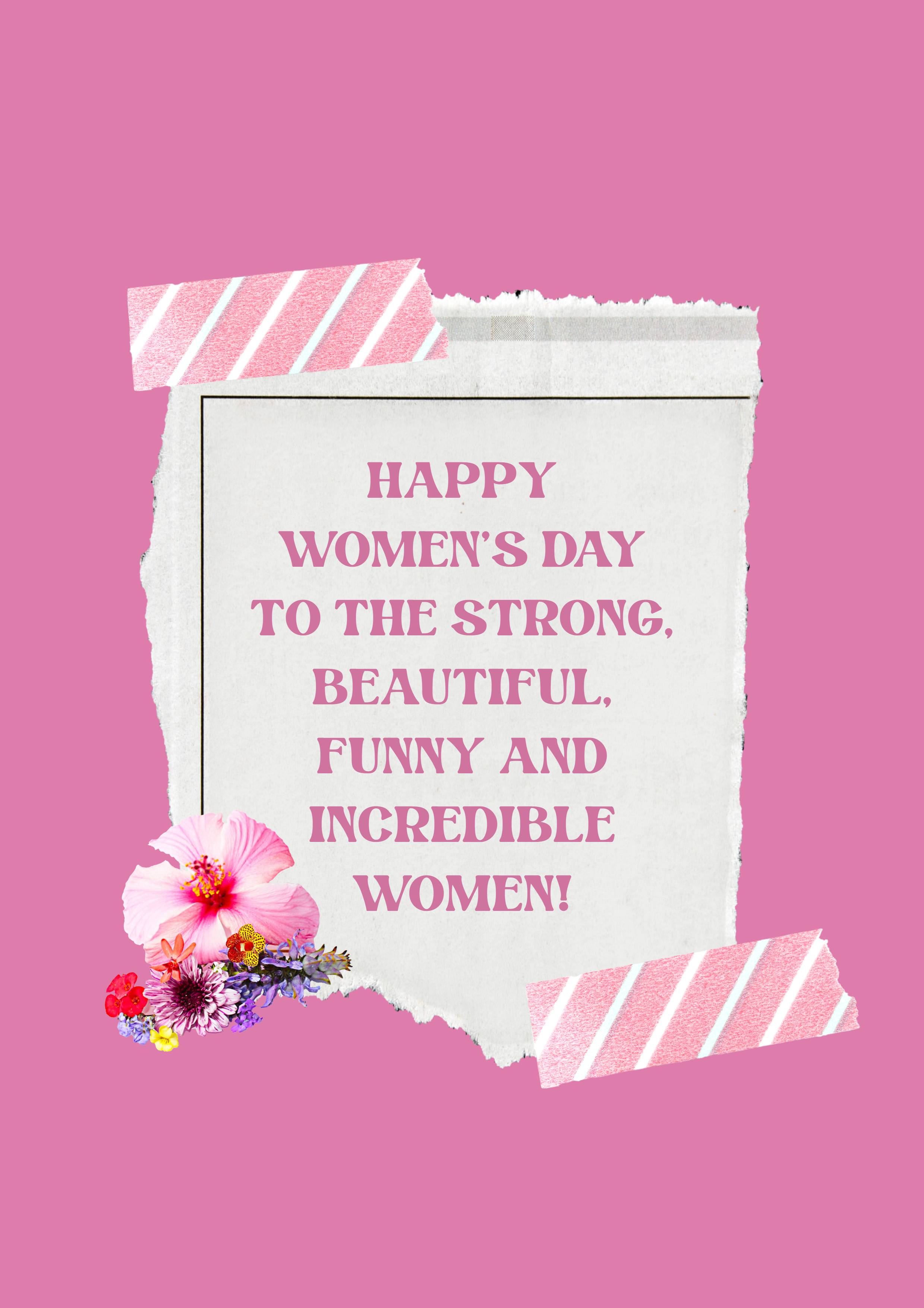 Pink Quote International Womens Day