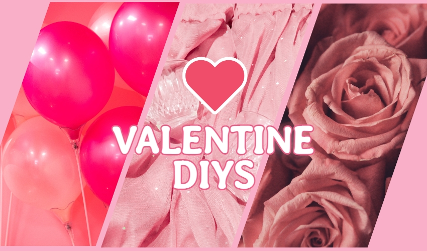 Pink Valentines Day DIY Decor Gift Ideas Banner