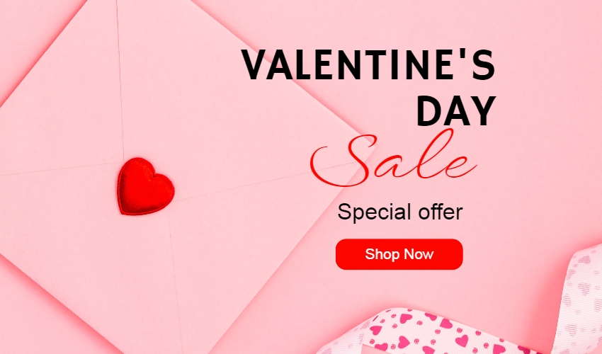 Pink Valentine's Day Sale Promotion