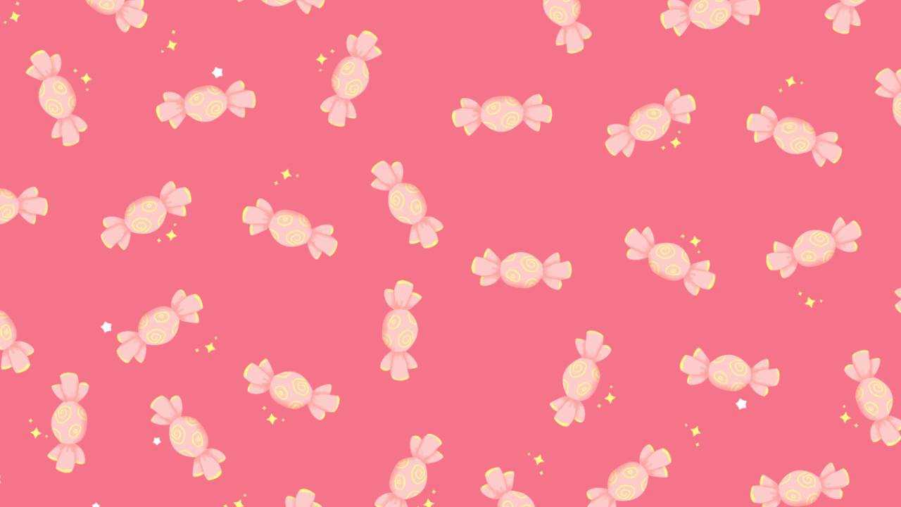 Pink candy colorful Zoom background by Fotor