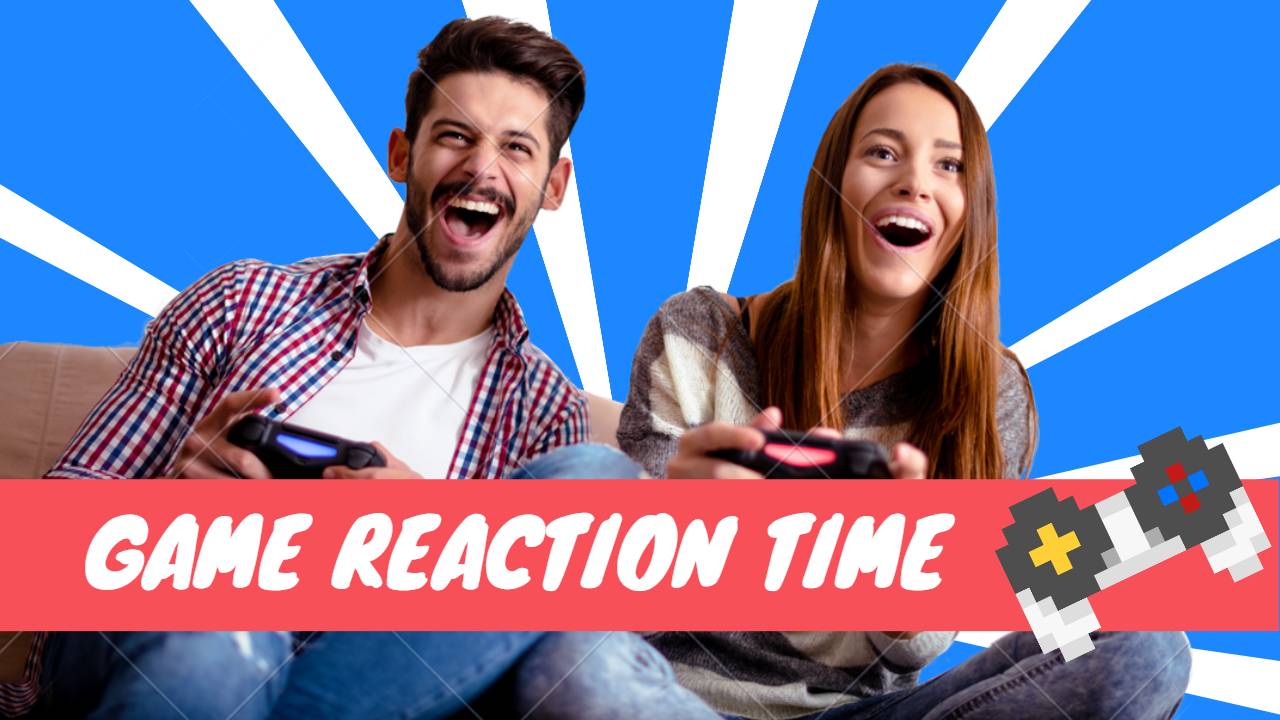blue youtube thumbnail of game reaction time