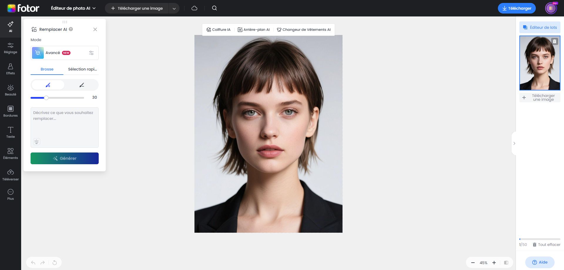 Première étape importer une photo