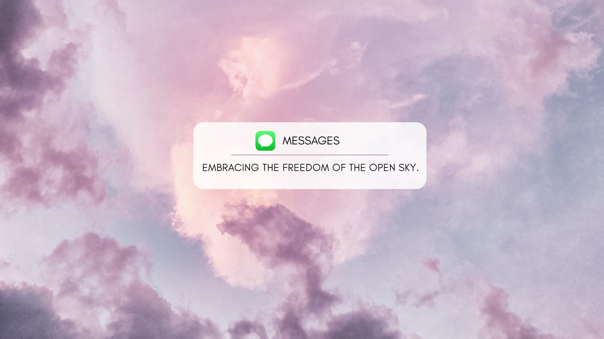 Purple Sky Image with a Message Box