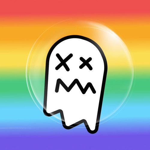 Rainbow Goast Funny PFP for Discord