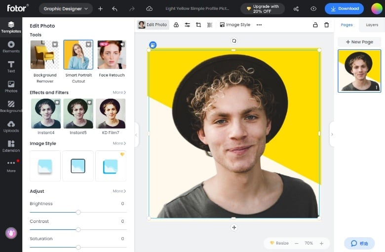 Customize this Colorful Funny TikTok Profile Picture layout online