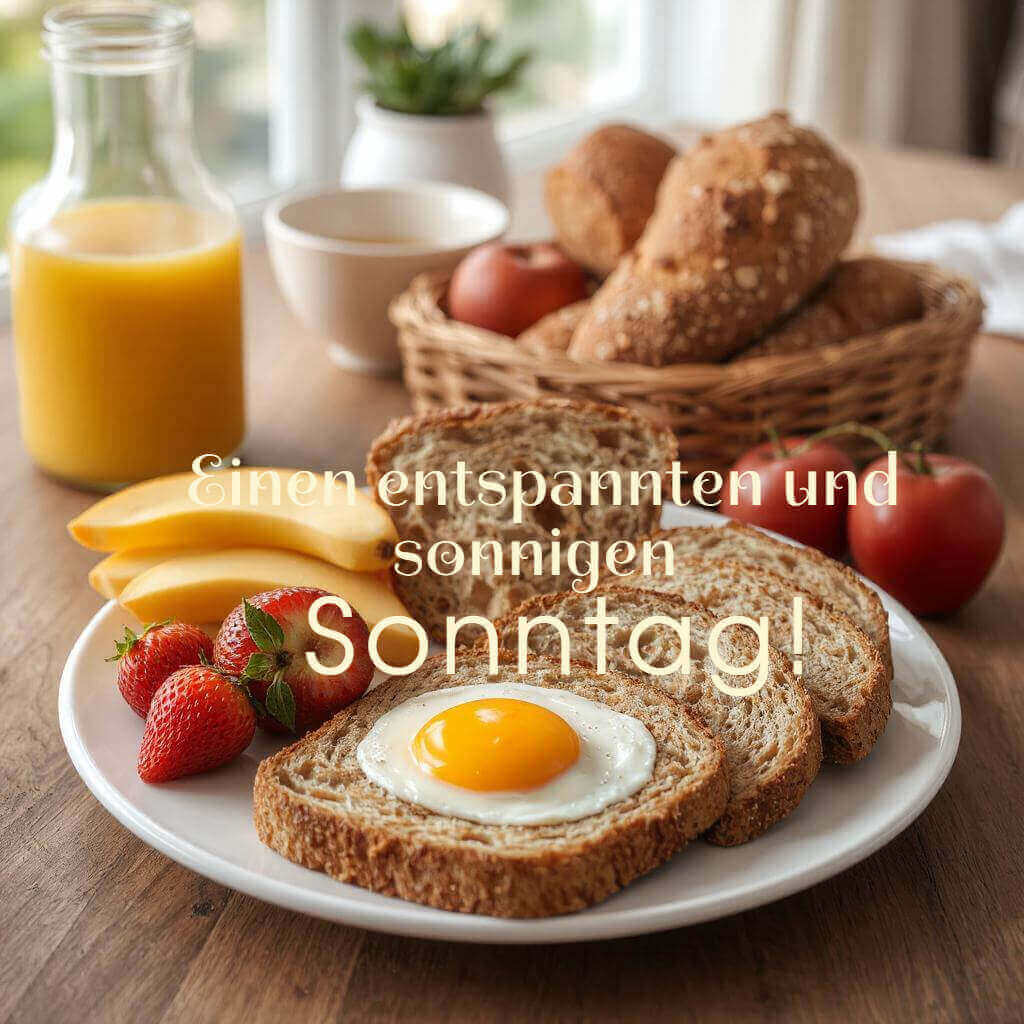 Schönen Sonntag Bild im realistischen Stil
