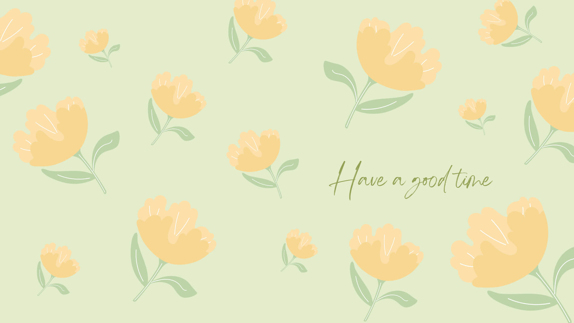 Soft Green Illustration Spring Flowers Wallpaper for Macbook