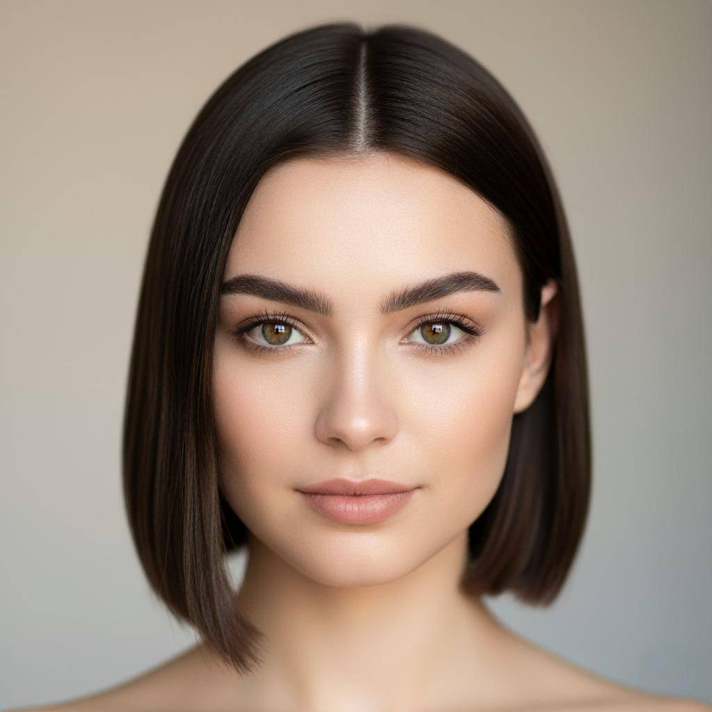 Sourcils arqués pour femme avec visage carré