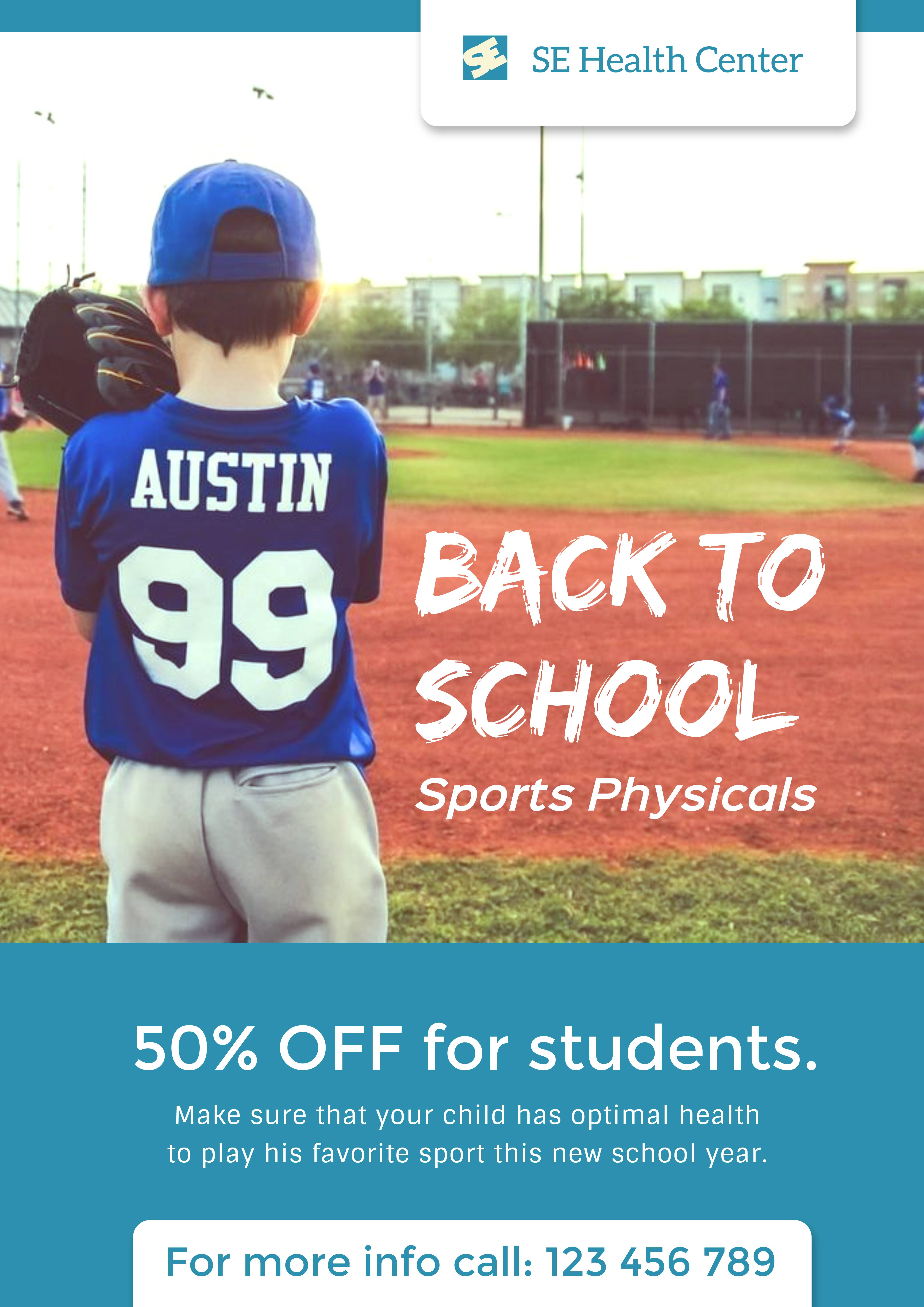 Student Back To School Physicals template