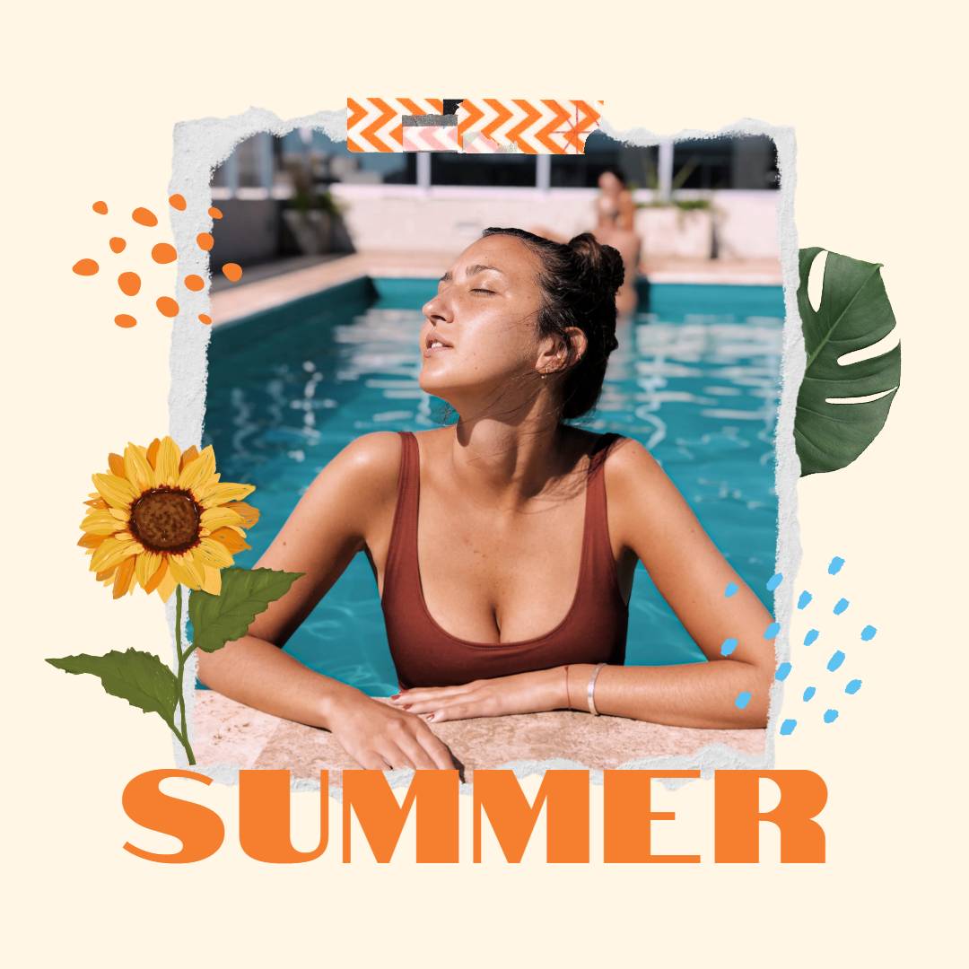 Summer Day Photo Collage Instagram Post Template