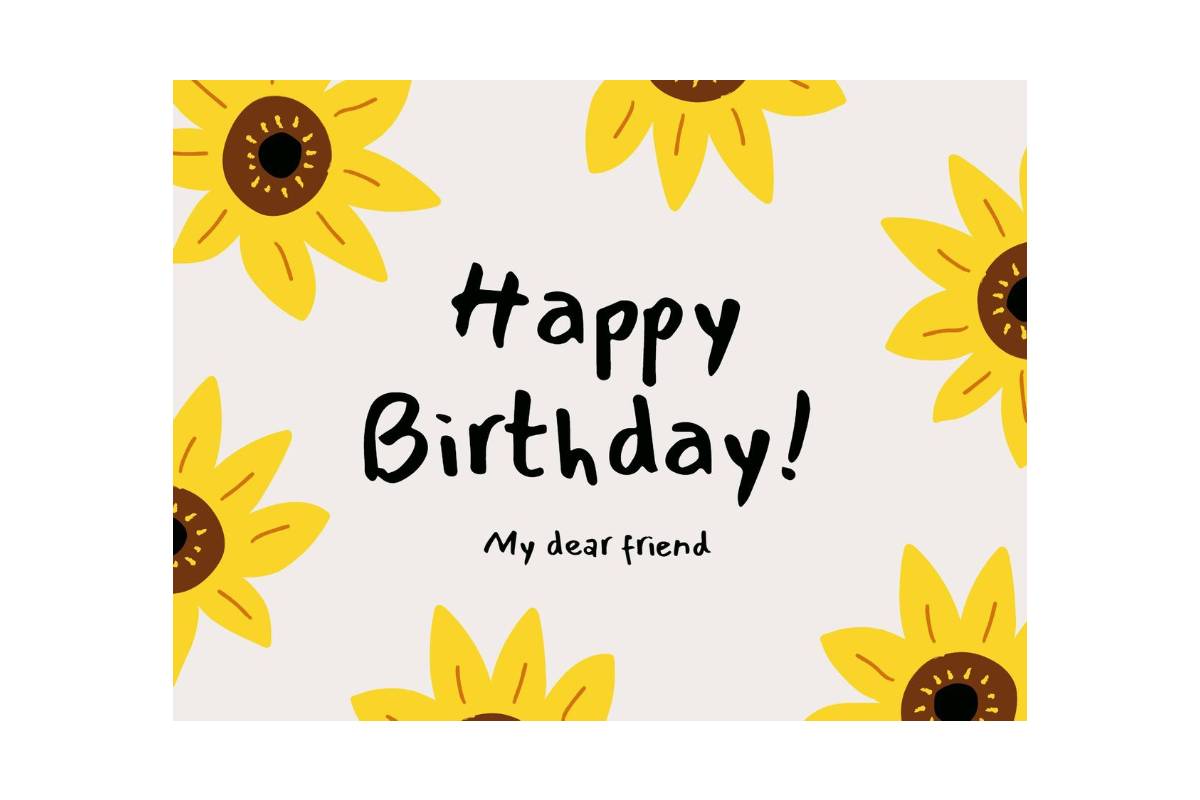 Sunflower Happy Birthday Card