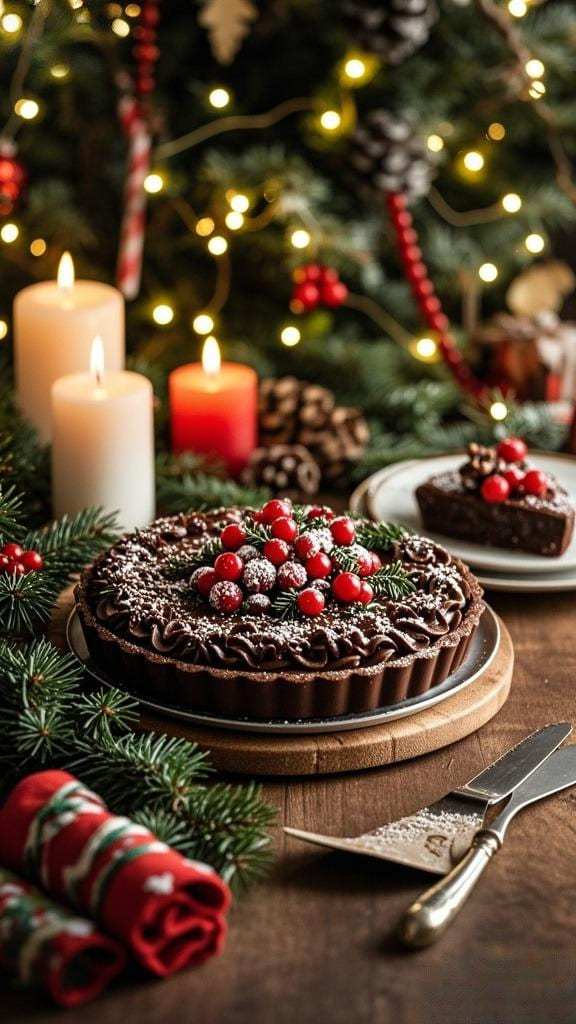 Tarte au chocolat de Noël