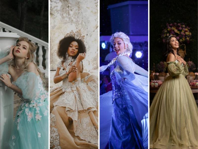 The four Disney princesses dress differently