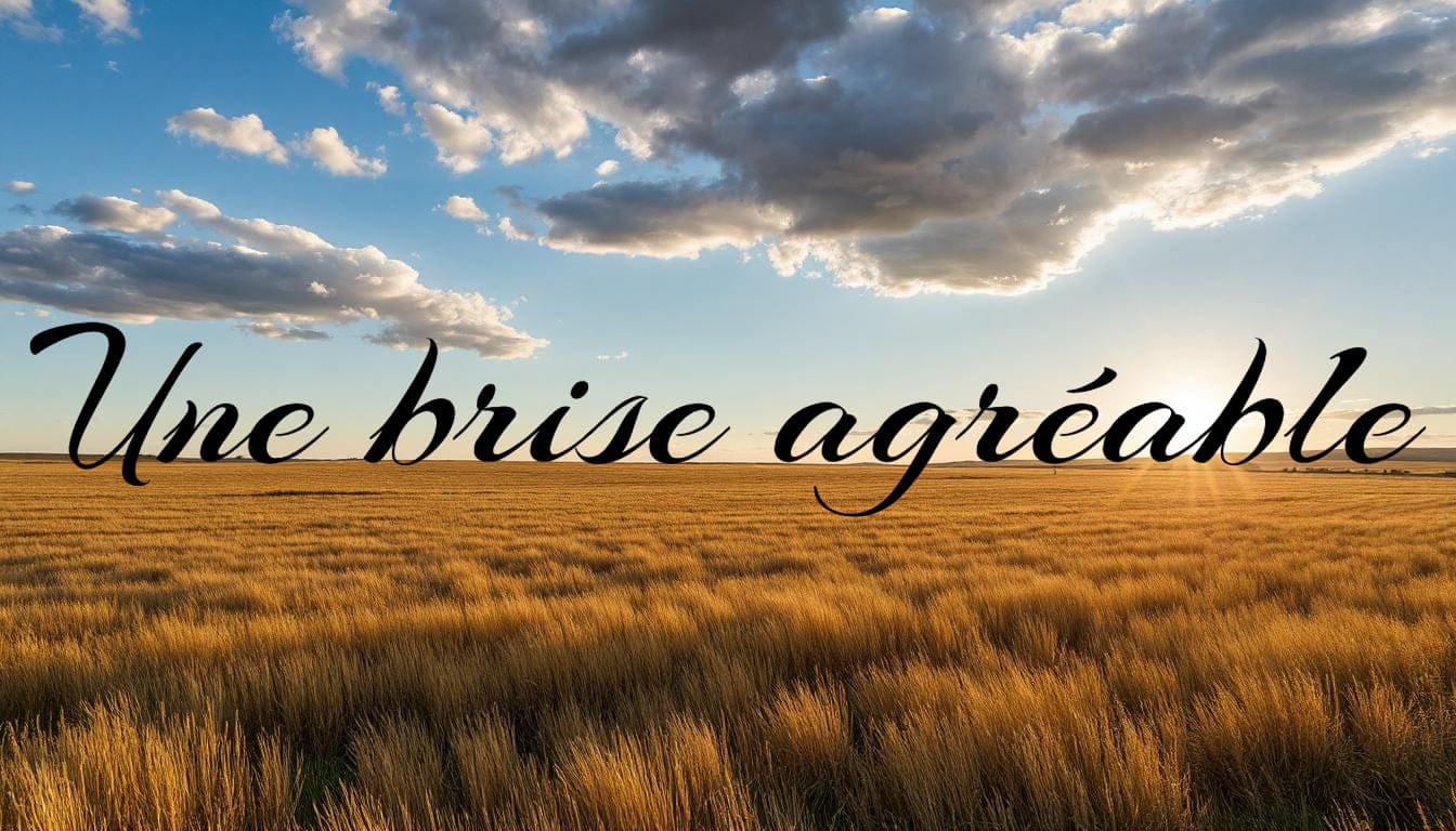 Une image d'un champ de blé doré avec des mots en police d'écriture manuscrite Arizonia