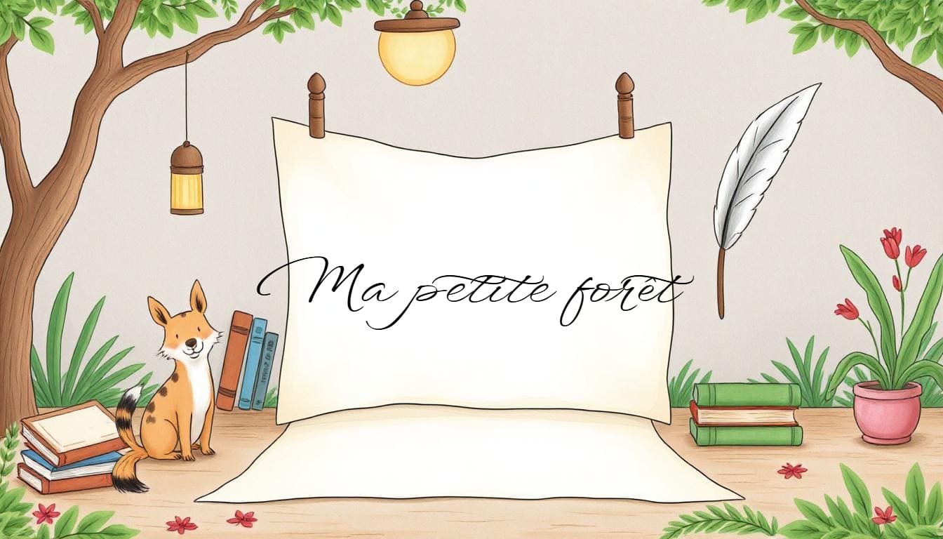 Une image d'un papier et d'une plume d'oie avec un texte en calligraphie Wind Song