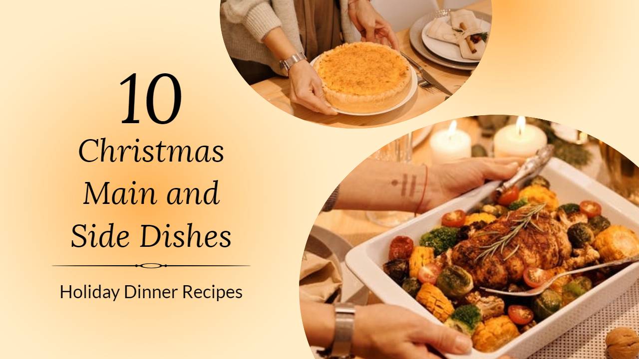 yellow youtube thumbnail about christmas dinner recipe